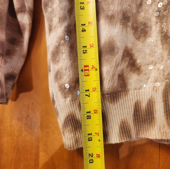 INC International Concepts Cropped Leopard Print Cardigan Size PS - Picture 4 of 6